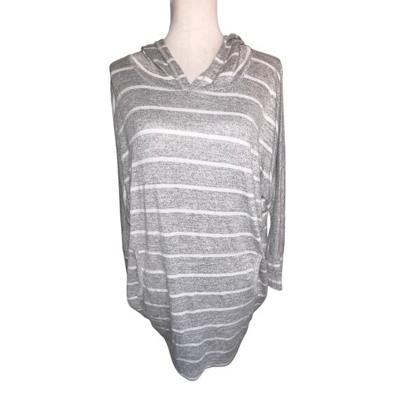 Market and Spruce Tops - Market & Spruce Karlotta Women’s Size M Striped Hooded Dolman Oversized Knit Top
